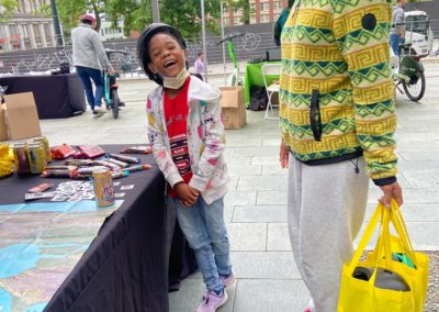 Kid at Commute Seattle tabling event