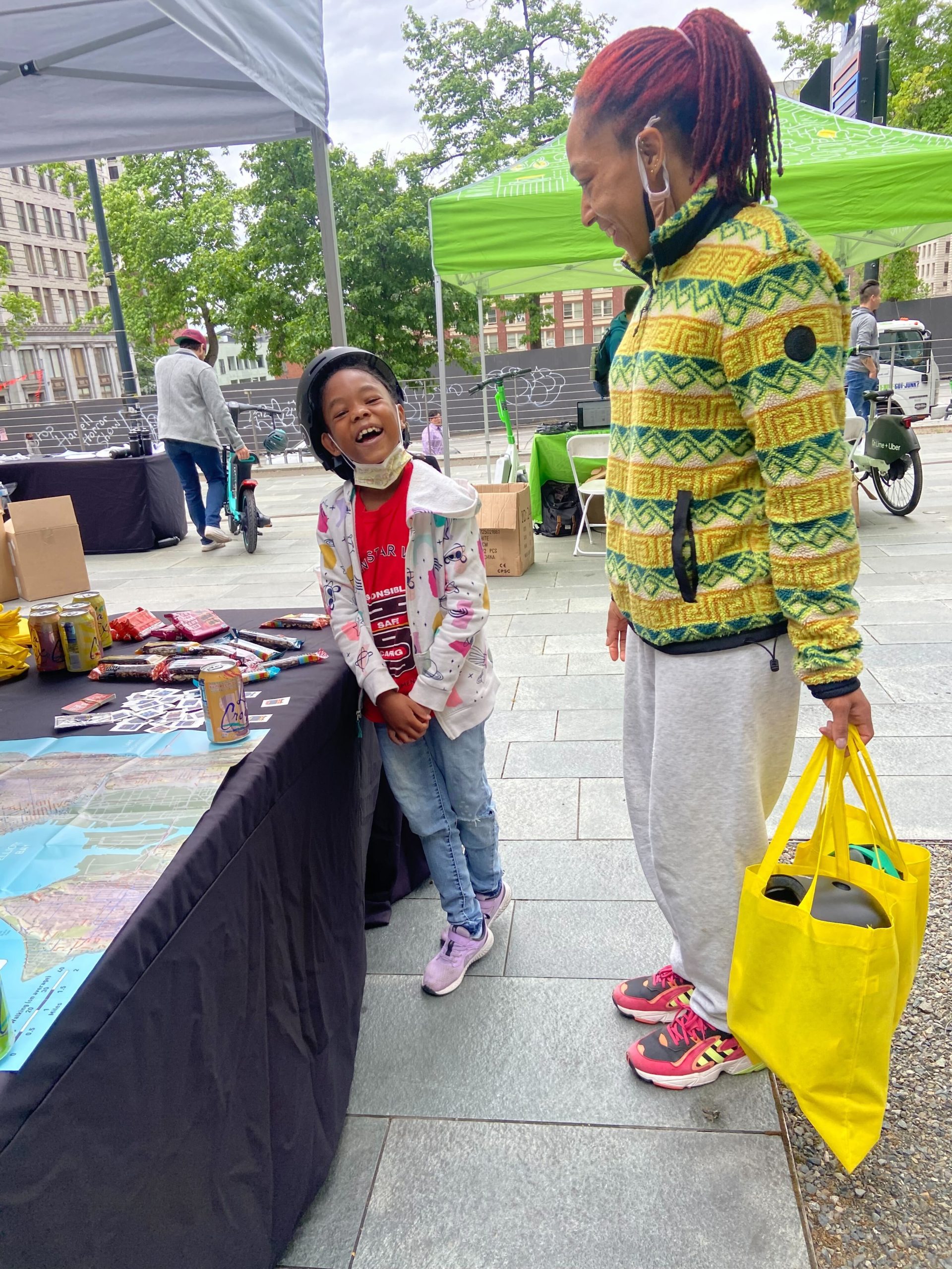 Kid at Commute Seattle tabling event